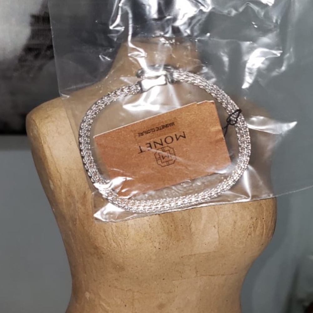 Monet Silvertone Magnetic Closure Bracelet